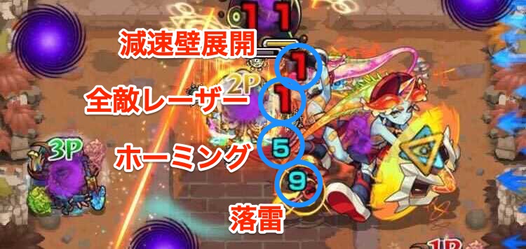 バレンレッツボス1と3攻撃パターン