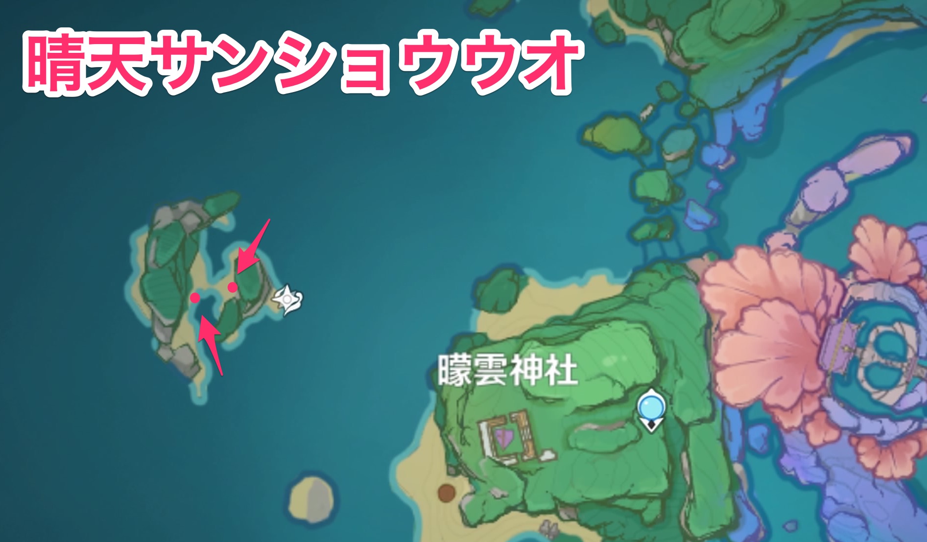 晴天サンショウウオのマップ画像