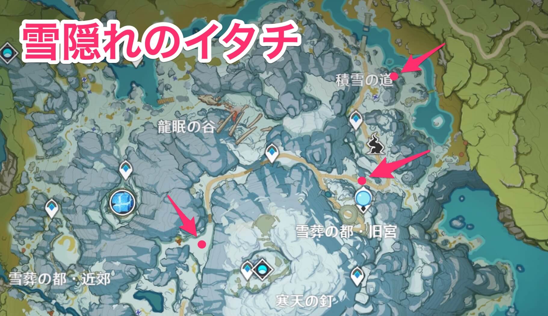 雪隠れのイタチのマップ画像