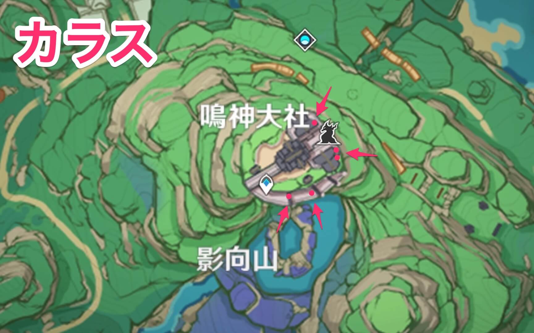 カラスのマップ画像