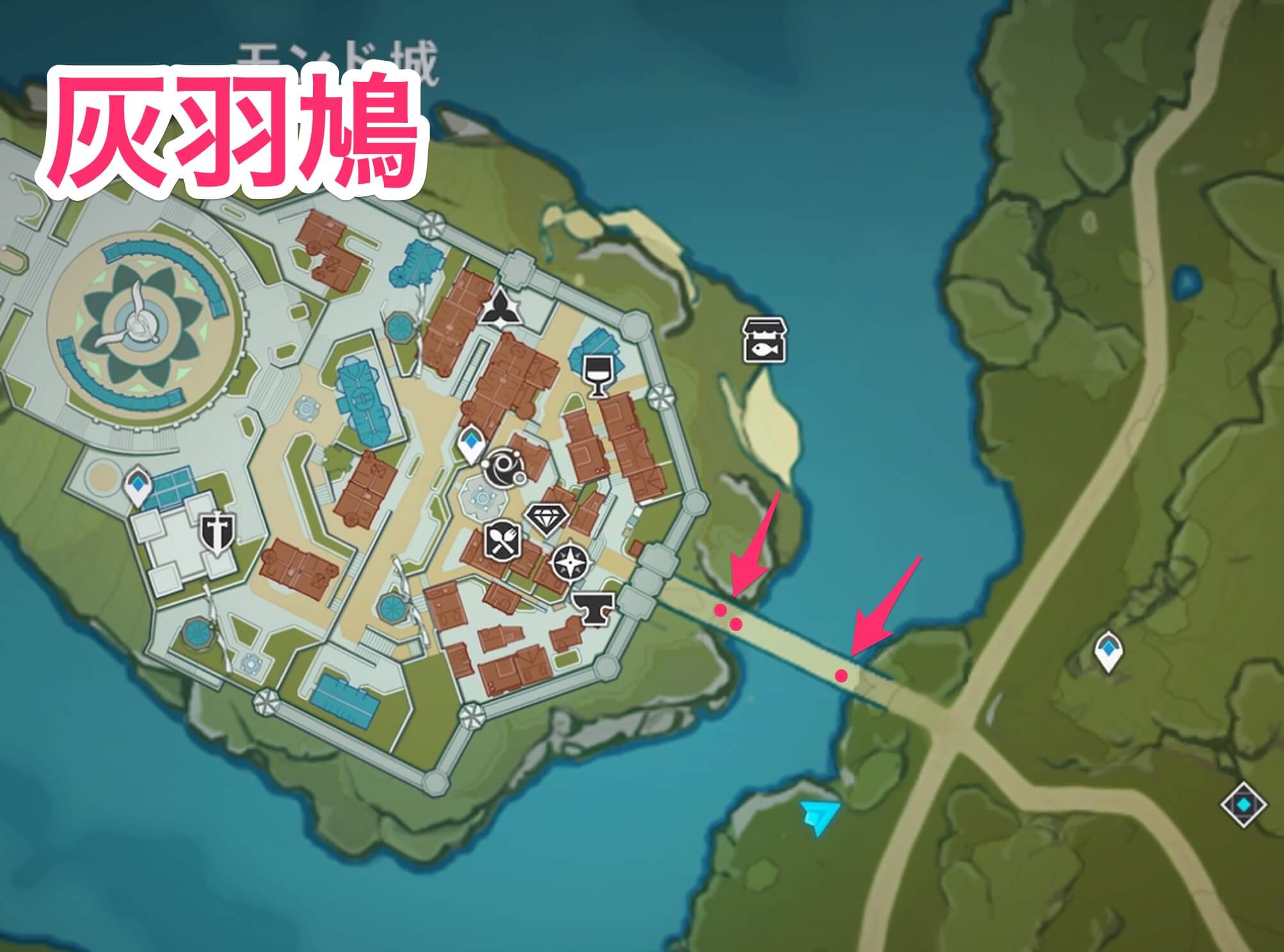 灰羽鳩のマップ画像