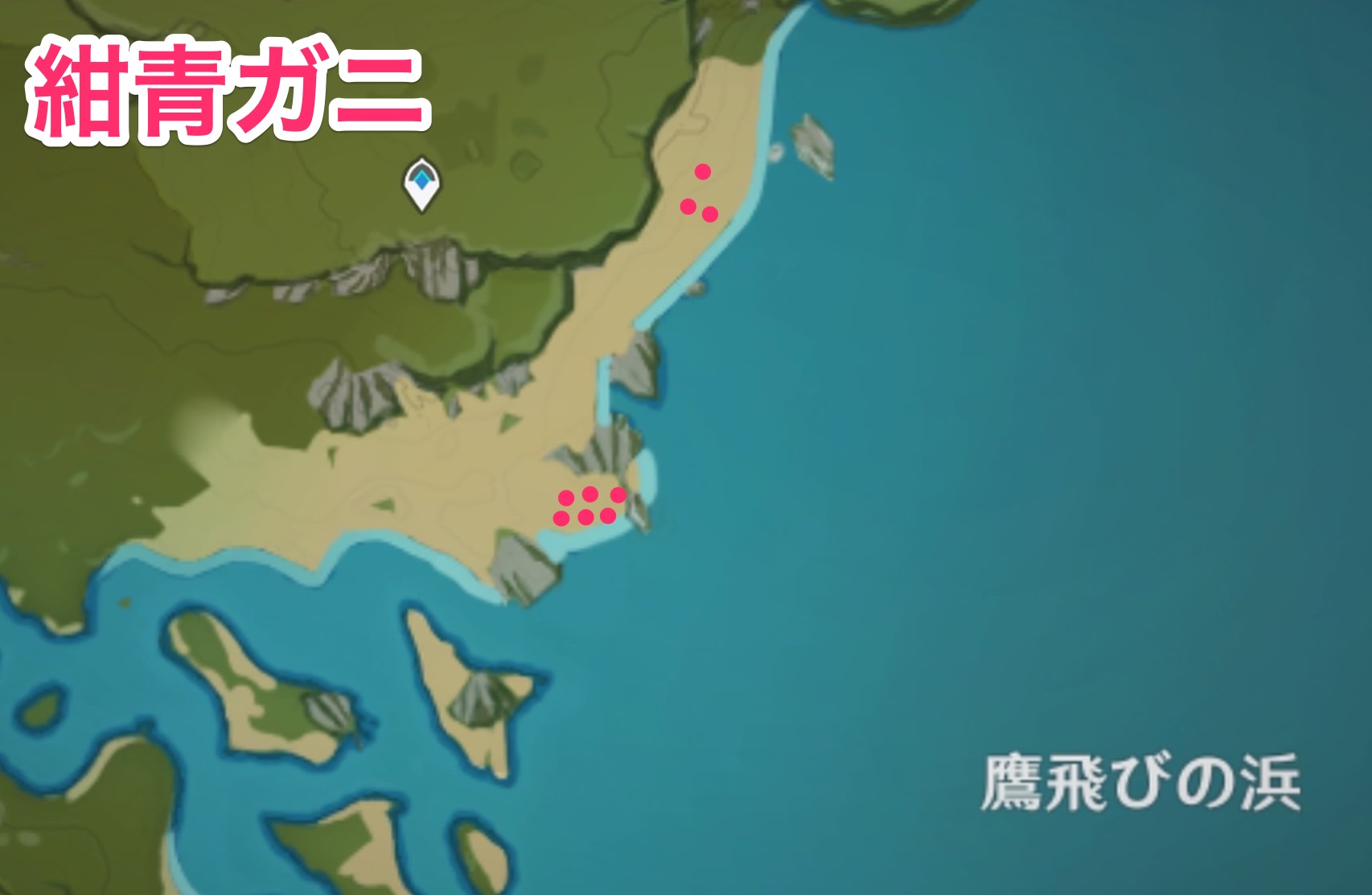 紺青ガニのマップ画像