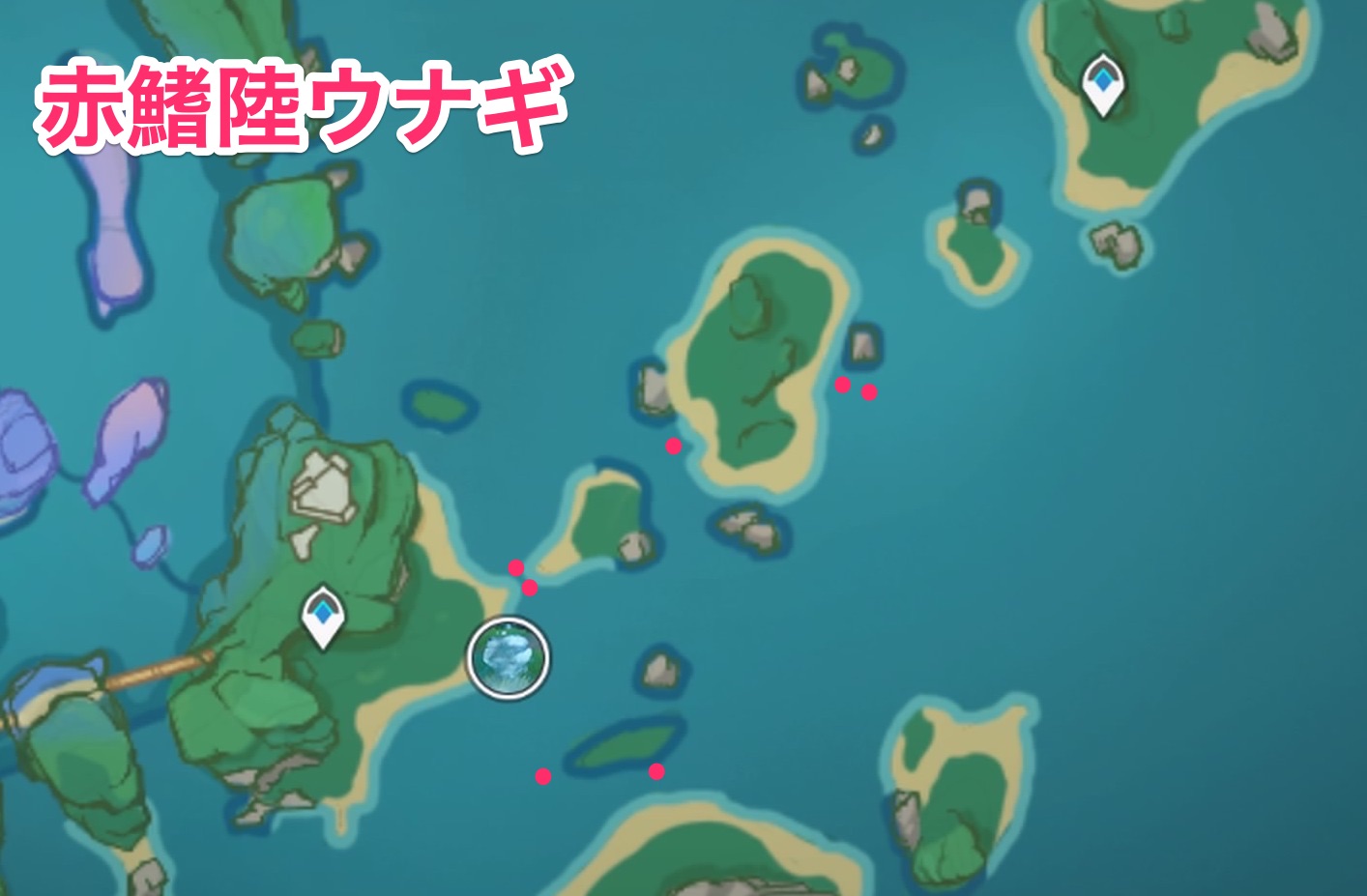 赤鰭陸ウナギのマップ画像