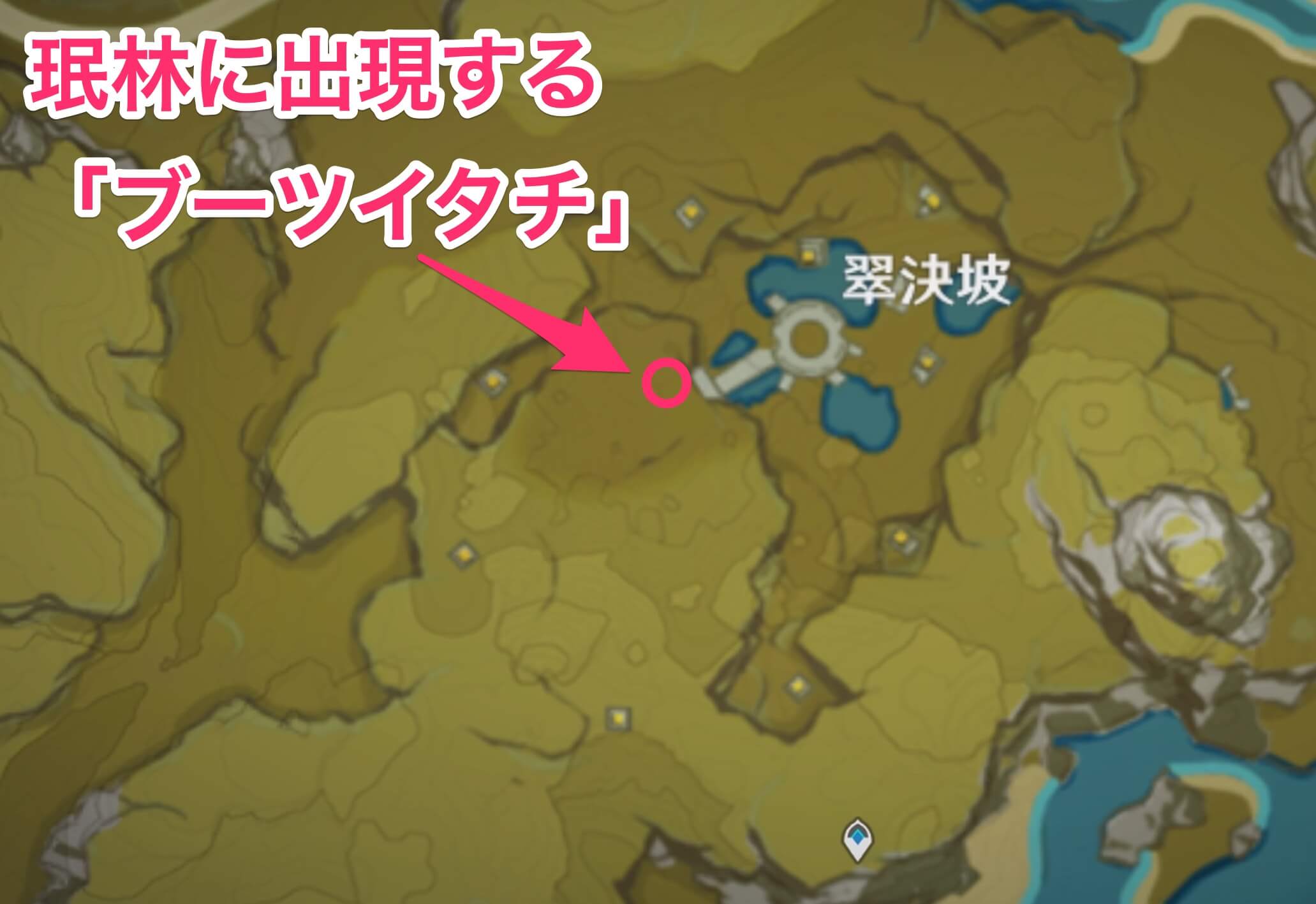 ブーツイタチのマップ画像