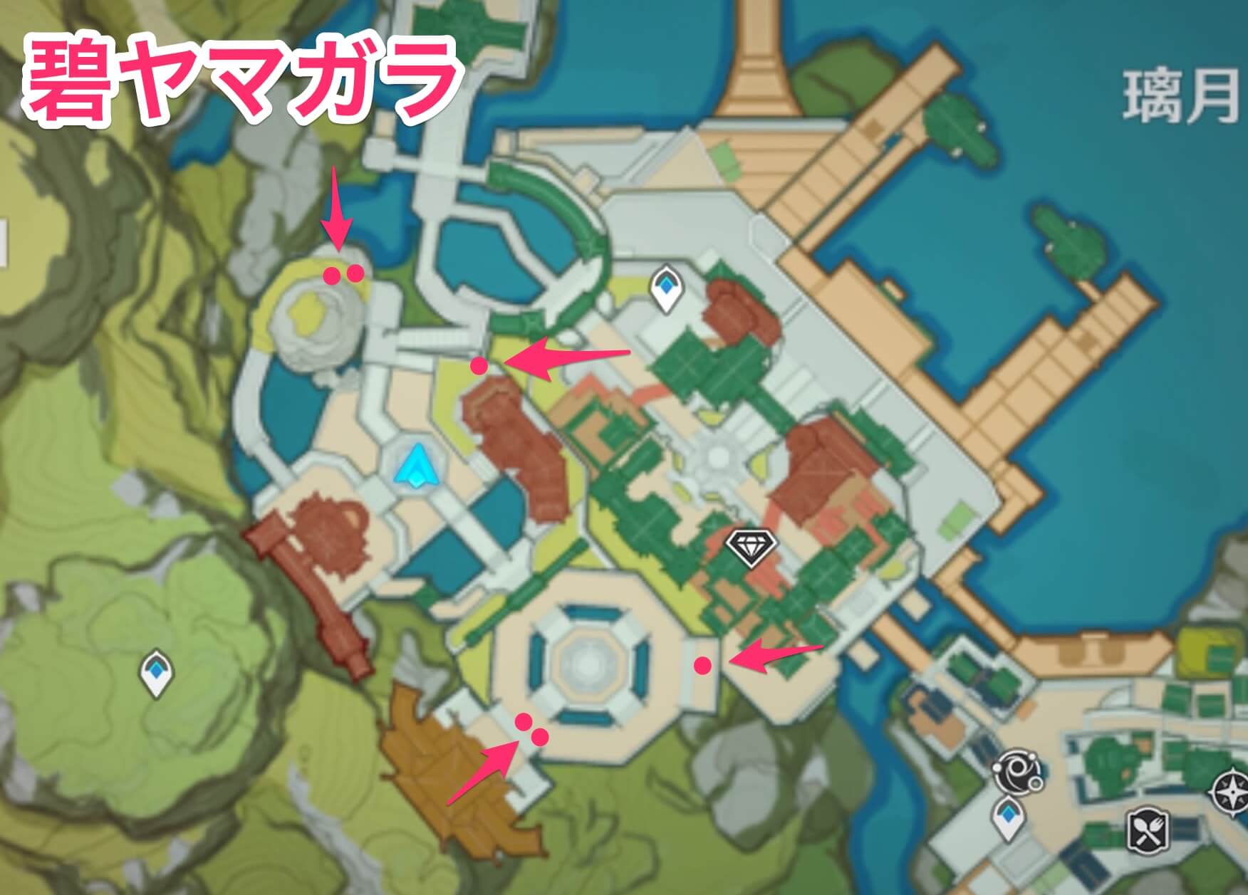 碧ヤマガラのマップ画像