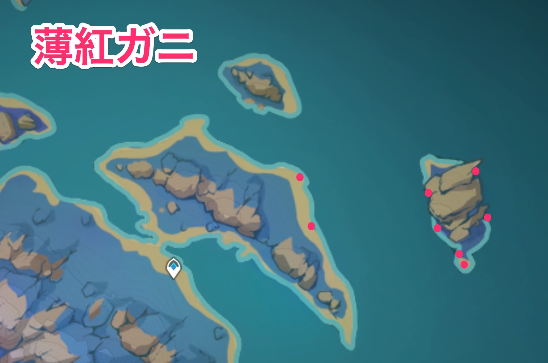 薄紅ガニのマップ画像