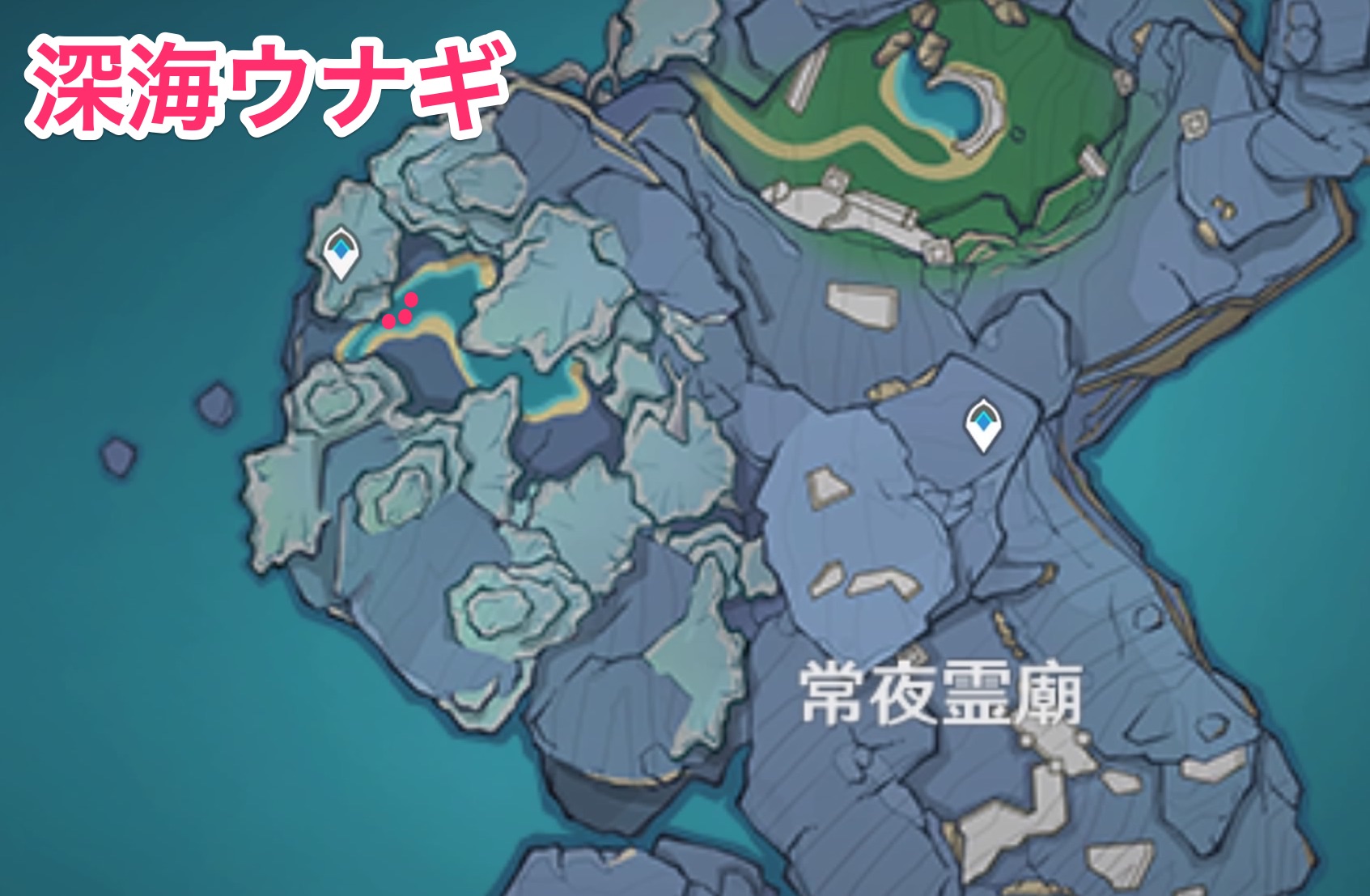 深海ウナギのマップ画像