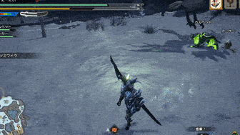 バックステップ後のランダムバウンドブレスブレス