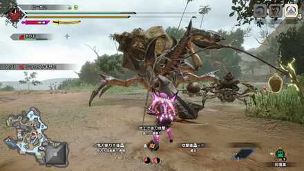 爪叩きつけ後の後隙き