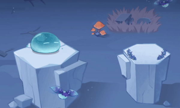 炎スライム以外がいばらに触れると失敗になる