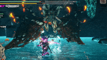 ヤツカダキ亜種の腹部2連撃