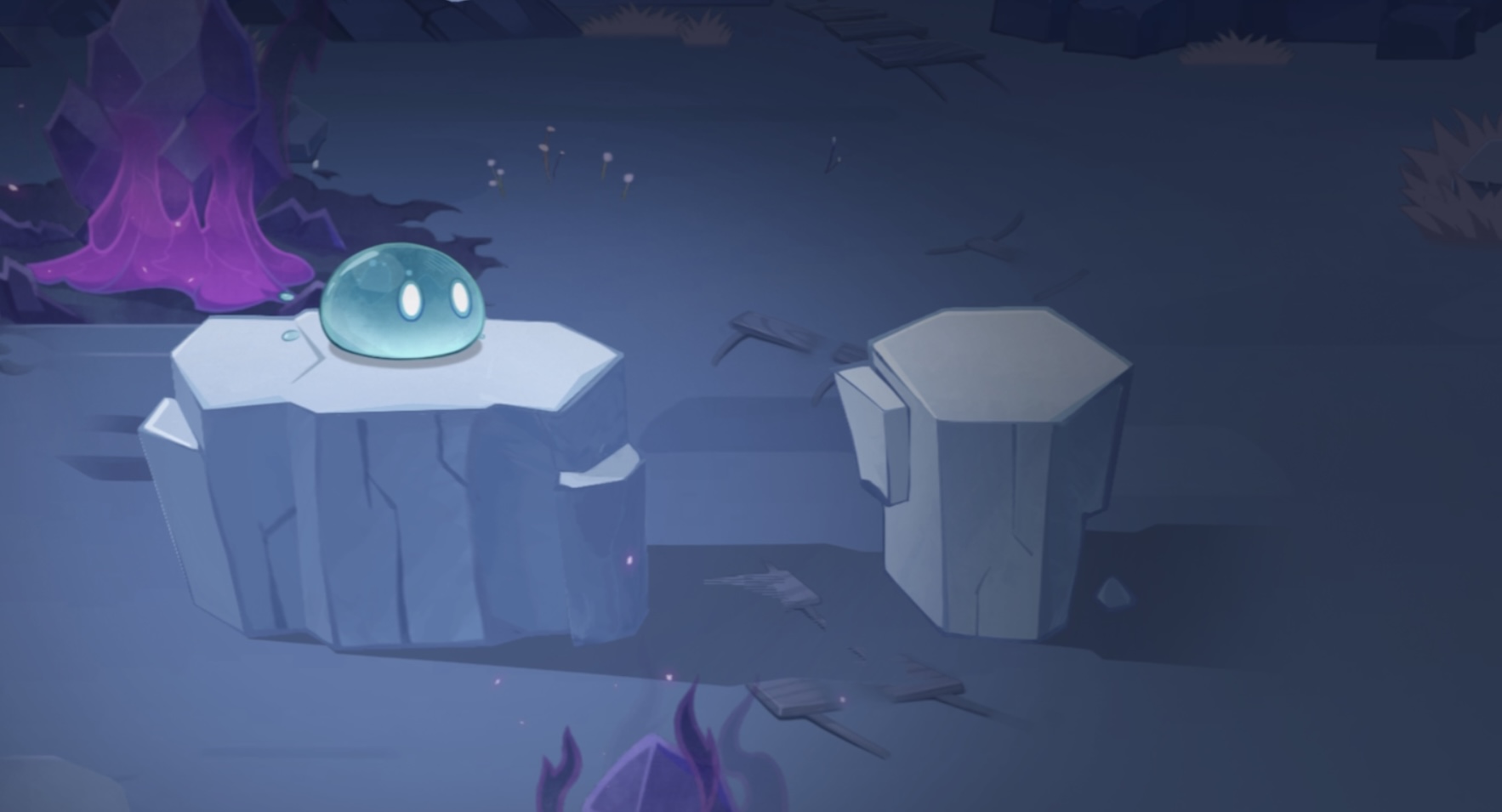 雷スライム以外で挑戦すると若干ステージが暗い