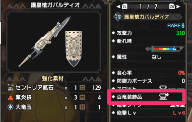 スロットLvによって付けられるものが決まっている