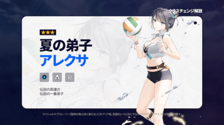 アレクサのクラスチェンジ開放の画像