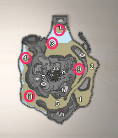 ヤオザミの出現場所詳細