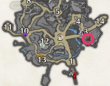 城塞高地ガラクタ置き場拡大マップ