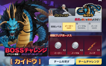 カイドウ解禁