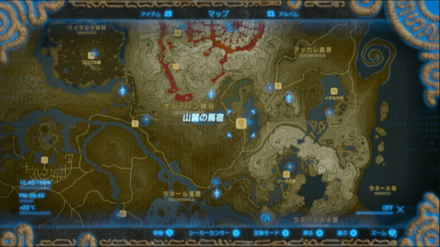 山麓の馬宿の場所