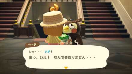 フータにハチを渡す