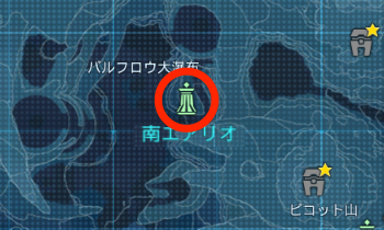 南エアリオのフィールドレースの場所