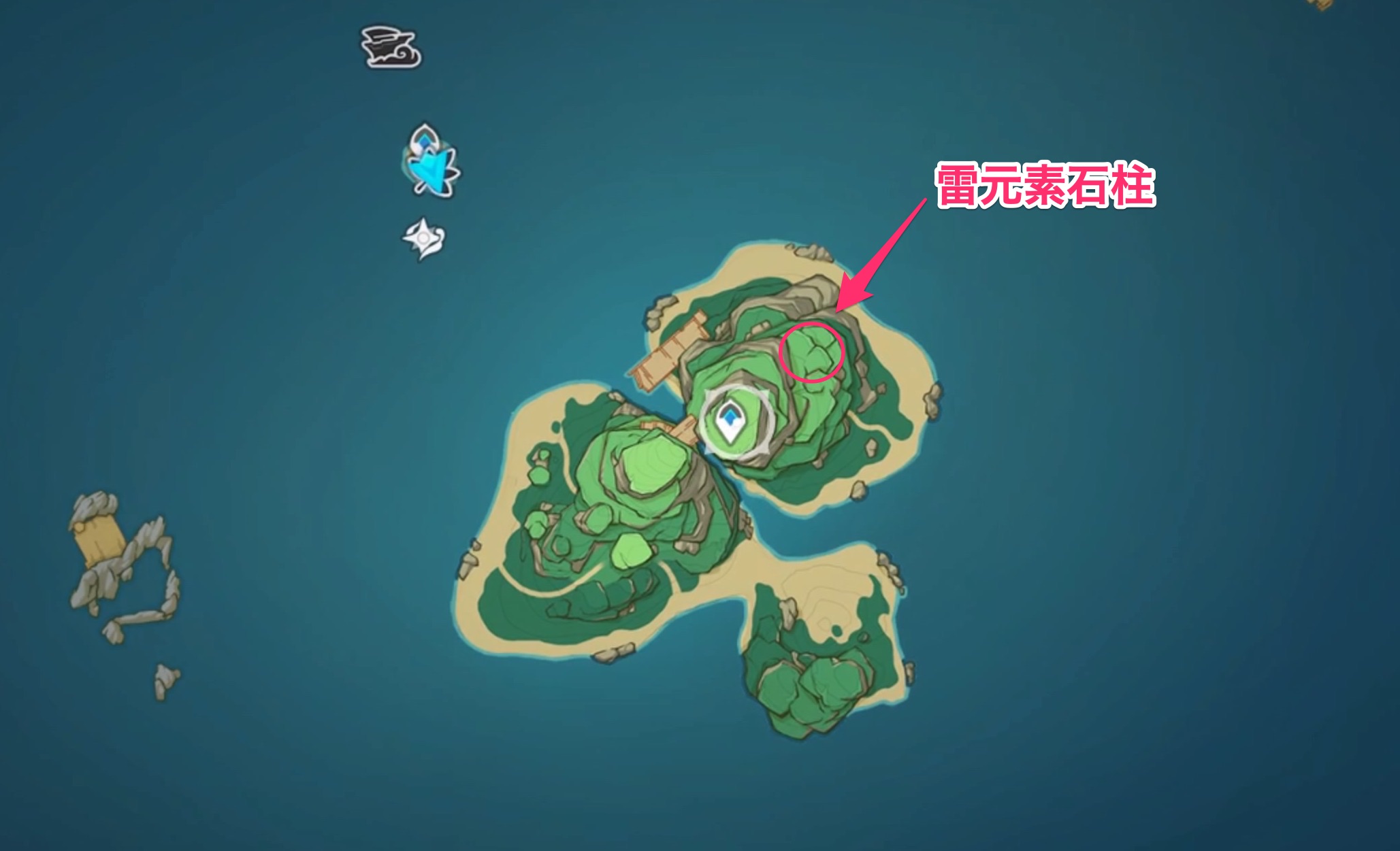 雷元素石碑ギミック