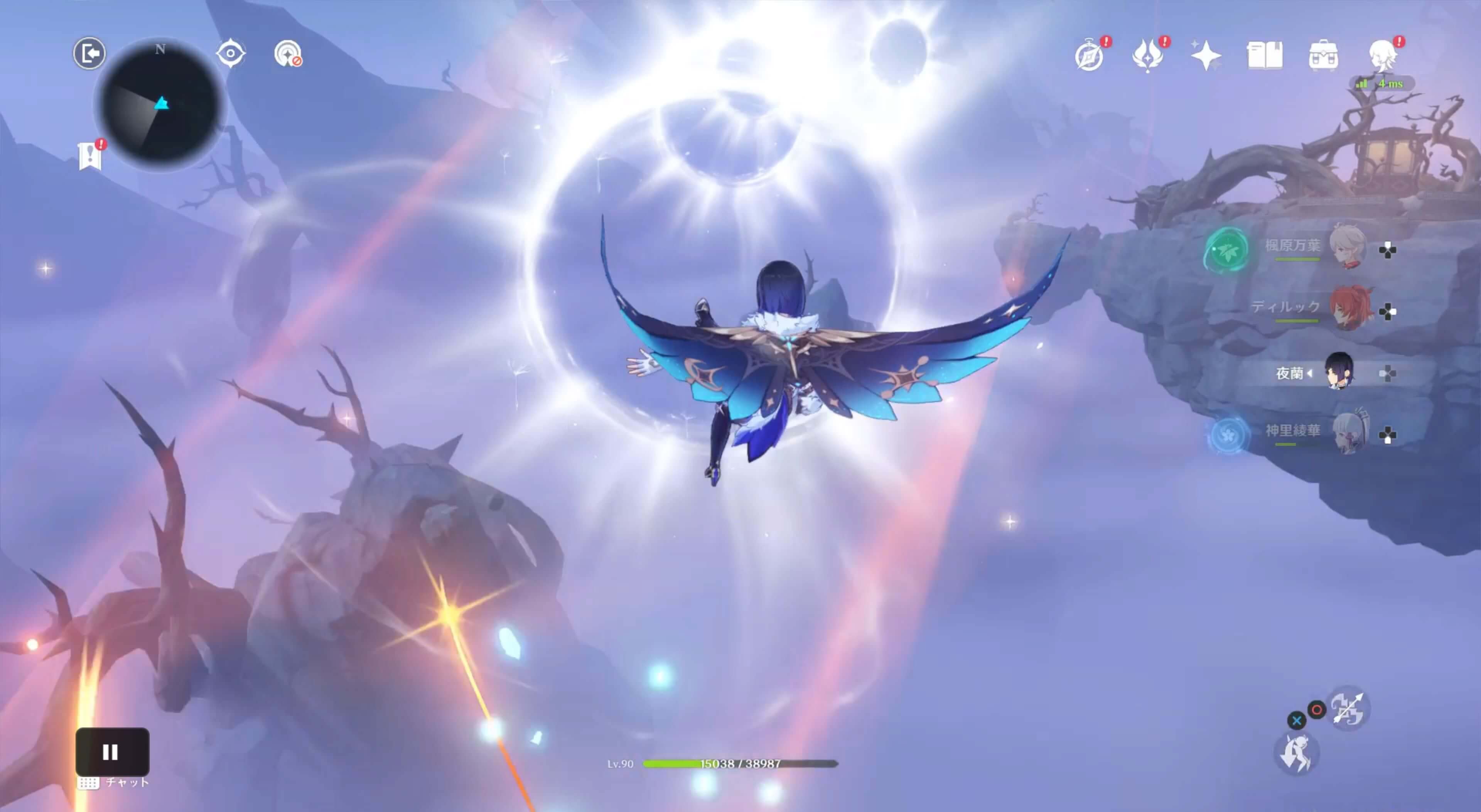 風域を利用し鍵の付いた扉に向かう