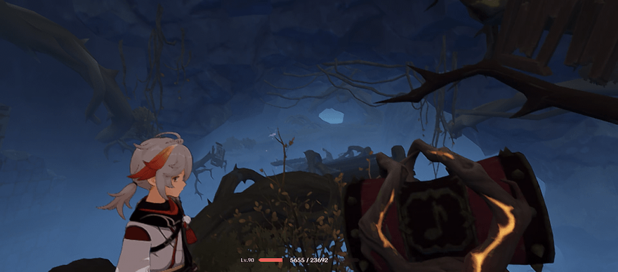 ピンクの鶴を追いかける