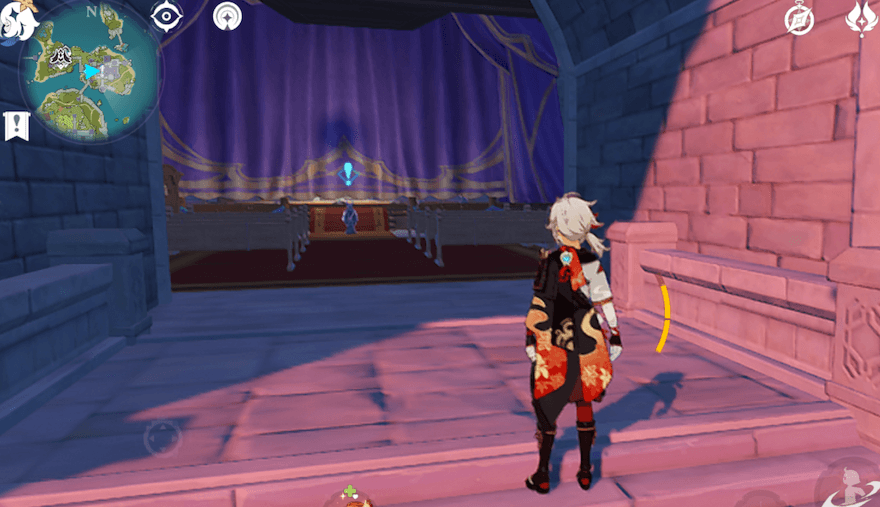 幽夜キャッスルに居る暮夜劇団団長（カラス）に近づく