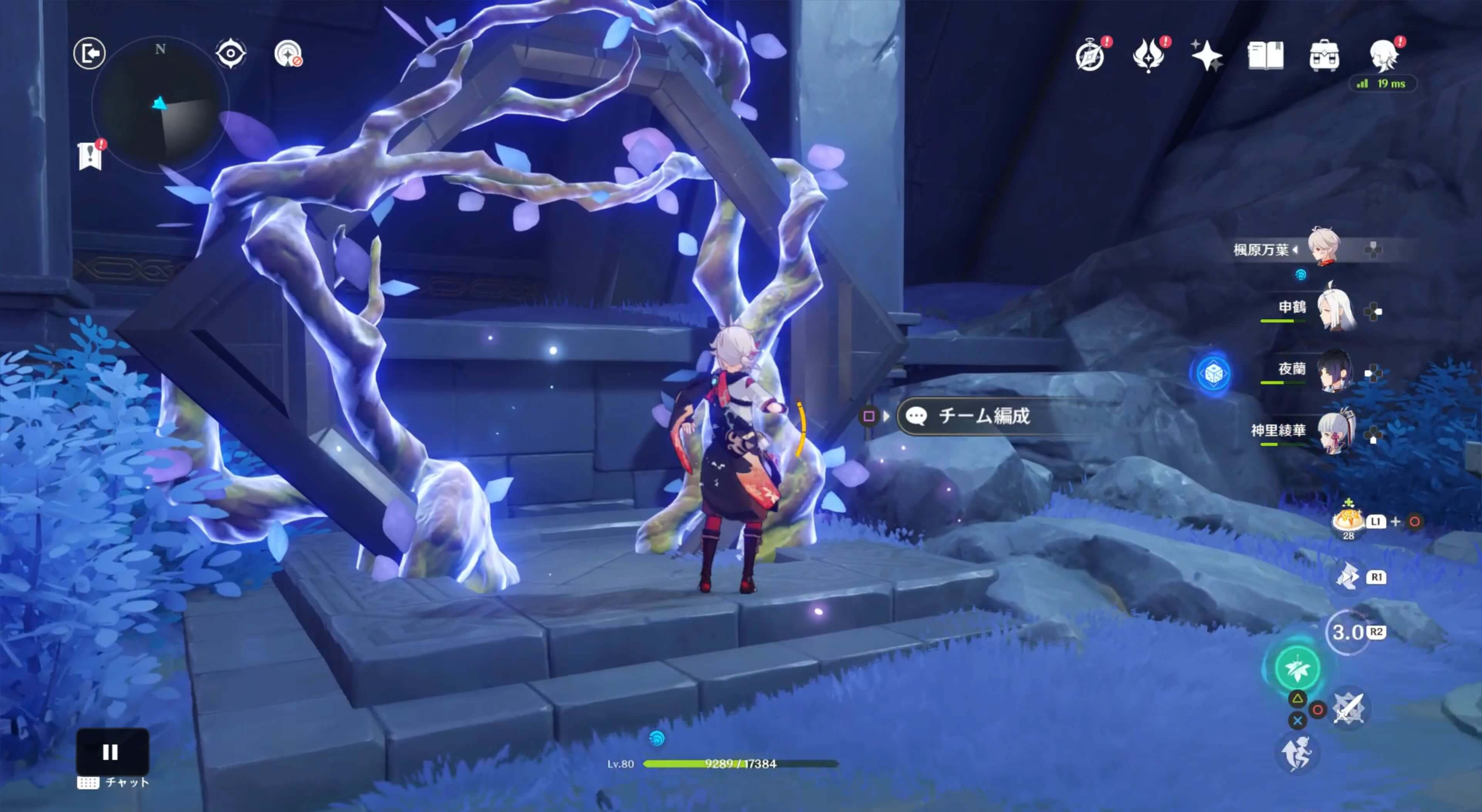 蘇生の門でチーム編成が変更可能