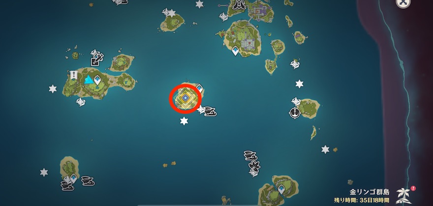 置き間違えられたホラガイの場所