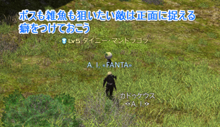 敵を正面に捉える