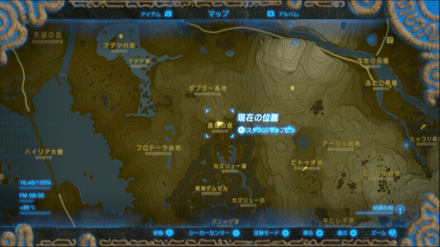 勇気の泉の女神像の場所マップ詳細