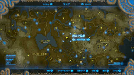 勇気の泉の女神像の場所マップ