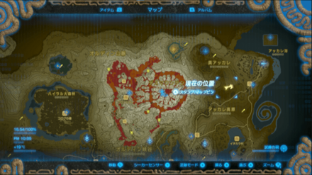 力の泉の女神像の場所マップ