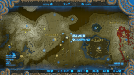忘れ去られた神殿の女神像の場所マップ