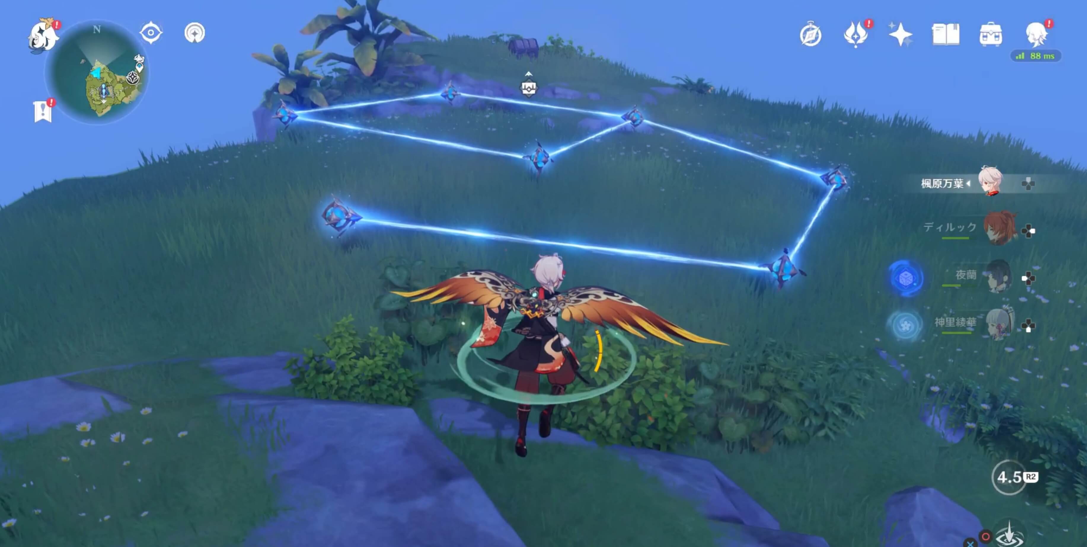 星導装置を星座と同じように繋げる