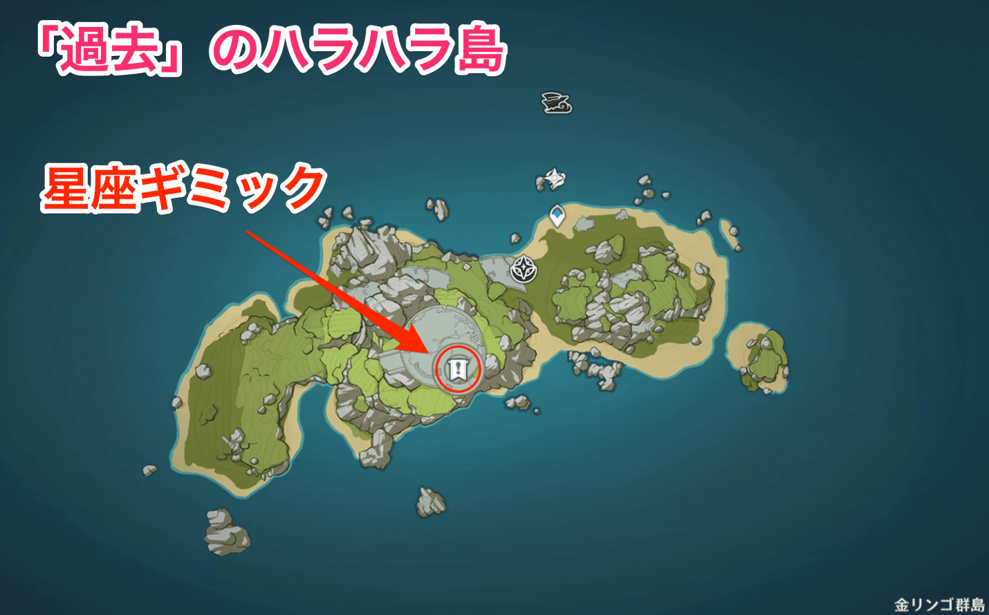 過去のハラハラ島星座ギミック