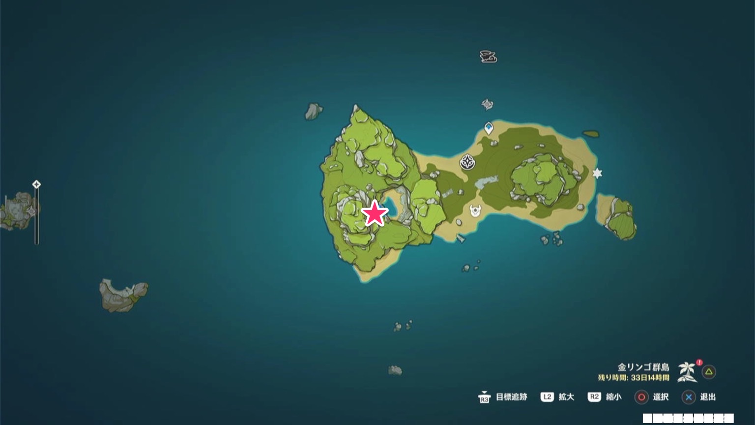 星光凝核のマップ