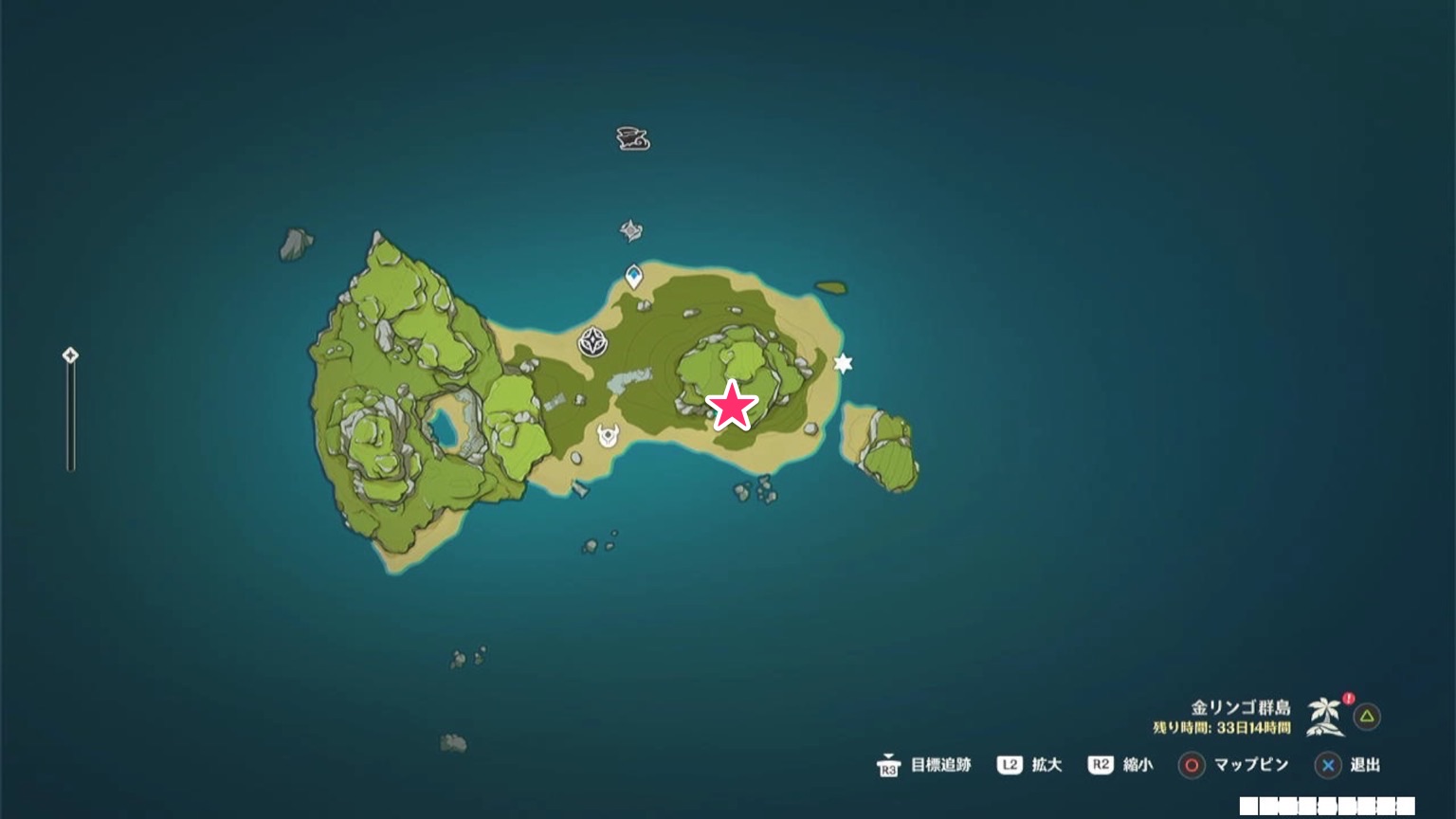 星光凝核のマップ