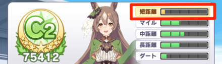 距離適性の低い格上の敵を狙うと効率が良い