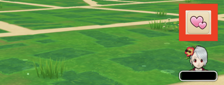 ②戦闘終了時にハートをタップ