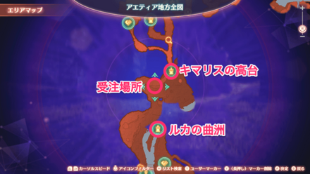 ミリク平原のマップ