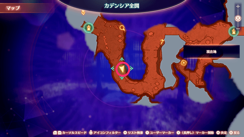 南ゲートキーのマップ