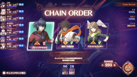 チェインオーダー選択4回目