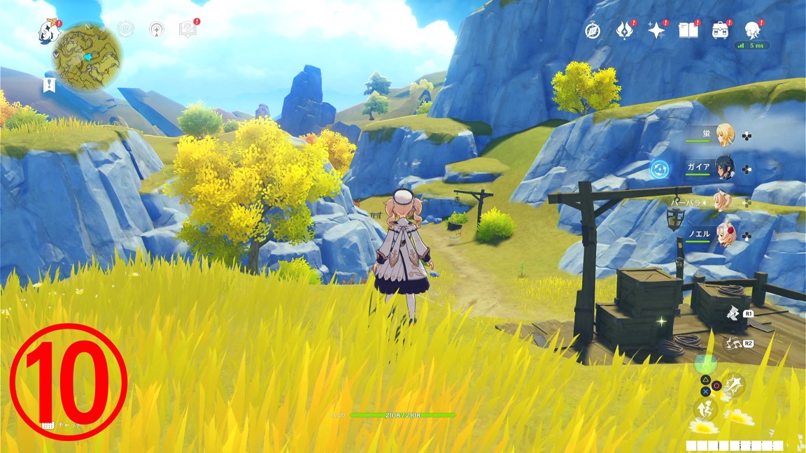 ⑩のワープポイント