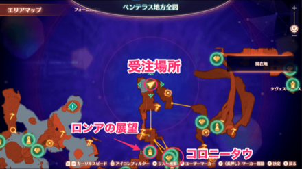 モルクナ大森林のマップ