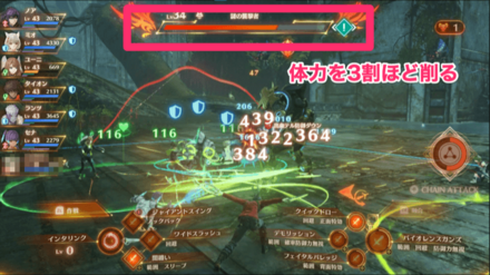 謎の襲撃者の体力を削るだけ