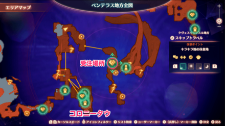 モルクナ大森林のマップ