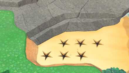 砂浜に埋めると他の場所に出現しなくなる