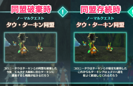 同盟存続と同盟破棄パターンがある